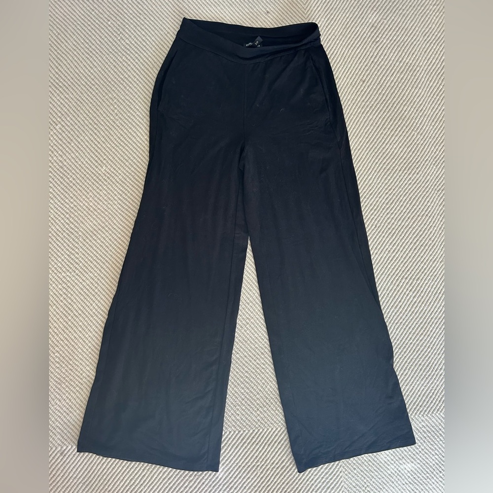 EILEEN FISHER Black Wide Leg Tencel Pants XS